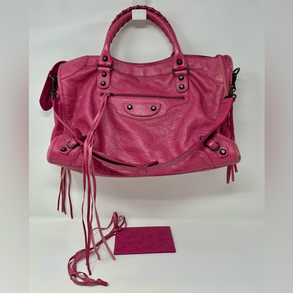 ‼️SOLD ‼️Balenciaga Agneau Motocross Classic Hardware City Bag